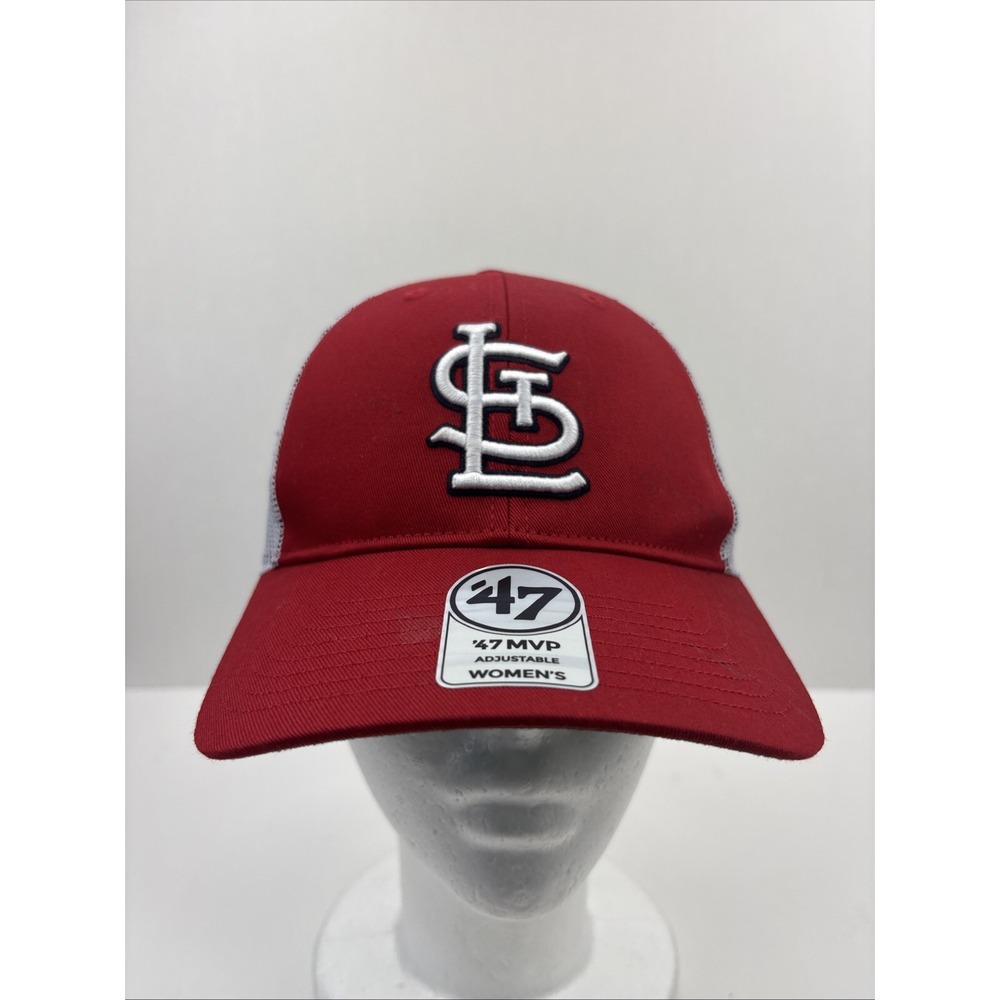 Men's '47 Red/White St. Louis Cardinals Primary Logo Trucker Snapback Hat